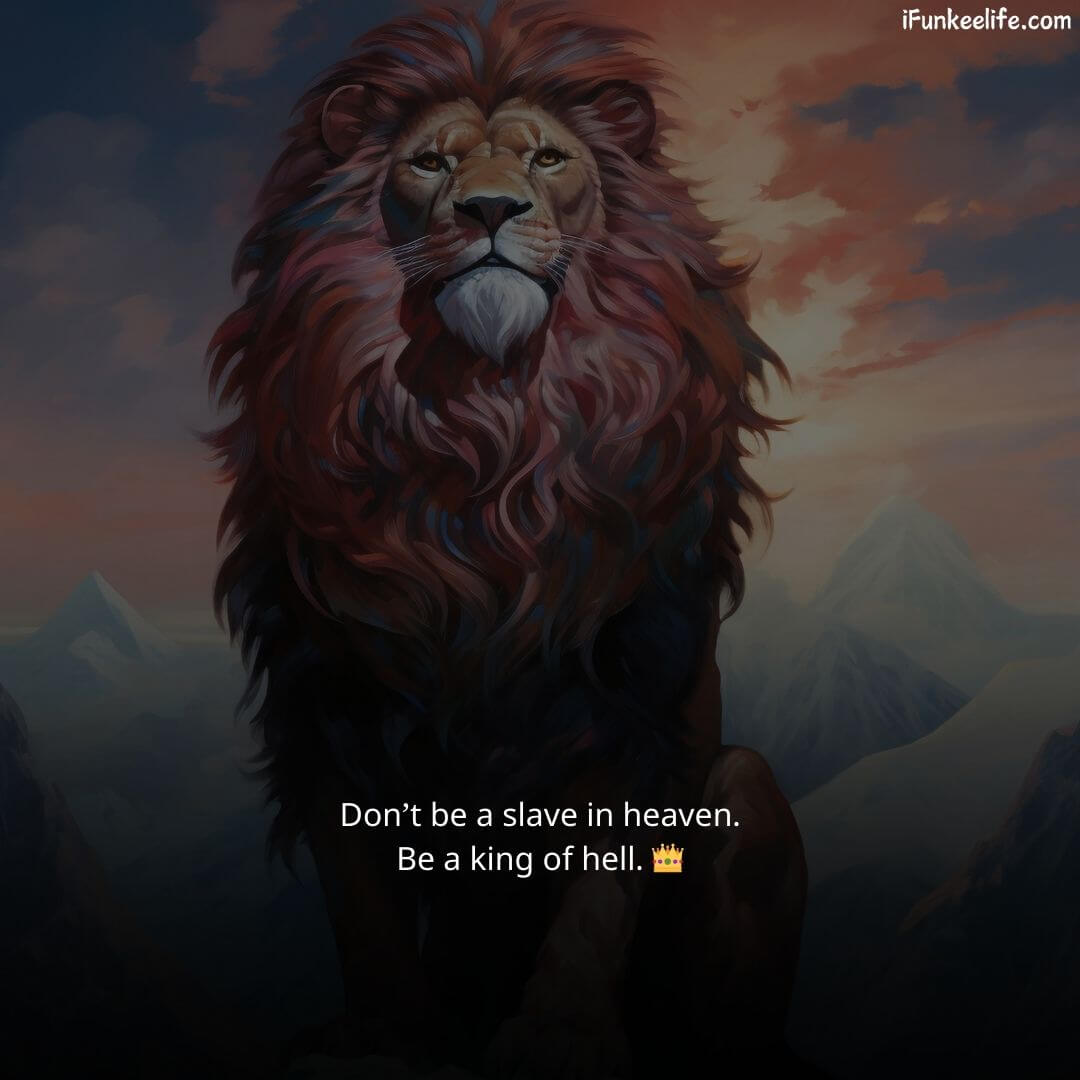 Royal Lion Attitude Status in English